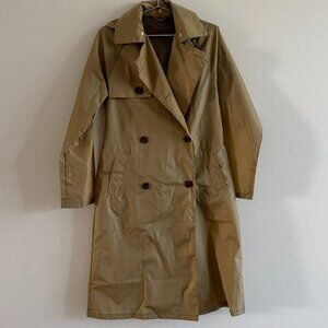MoMA Lightweight Travel Trench Coat – Packable Raincoat – Classic Style